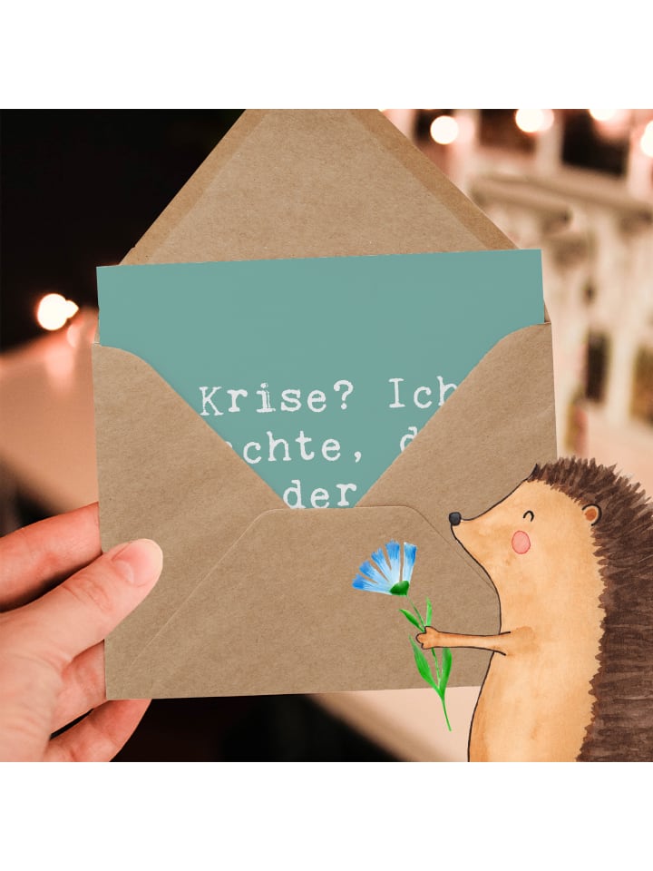 Mr. & Mrs. Panda Deluxe Karte Spruch Gelassenheit in Krisen mit ... in Meeresbrise günstig kaufen onesize