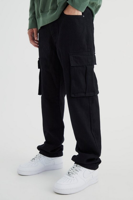 Lockere Cargo-Jeans