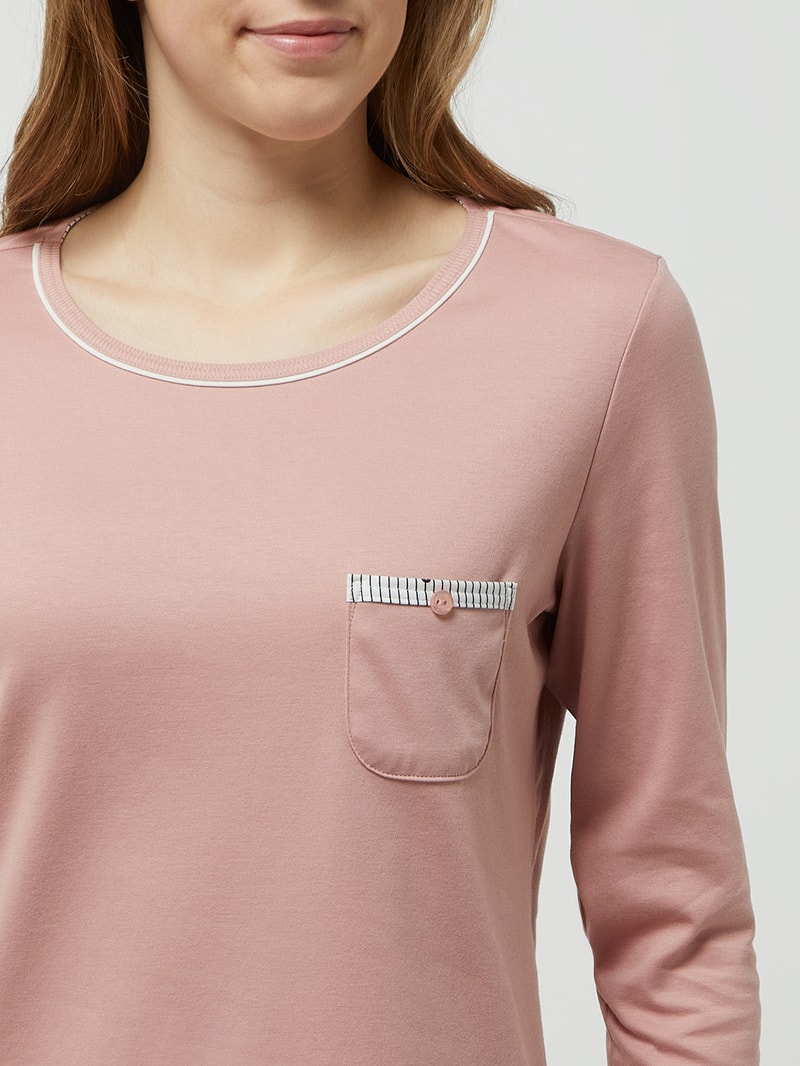 Modern Fit Pyjama aus Baumwolle Modell 'Sweet Dreams' in rosa