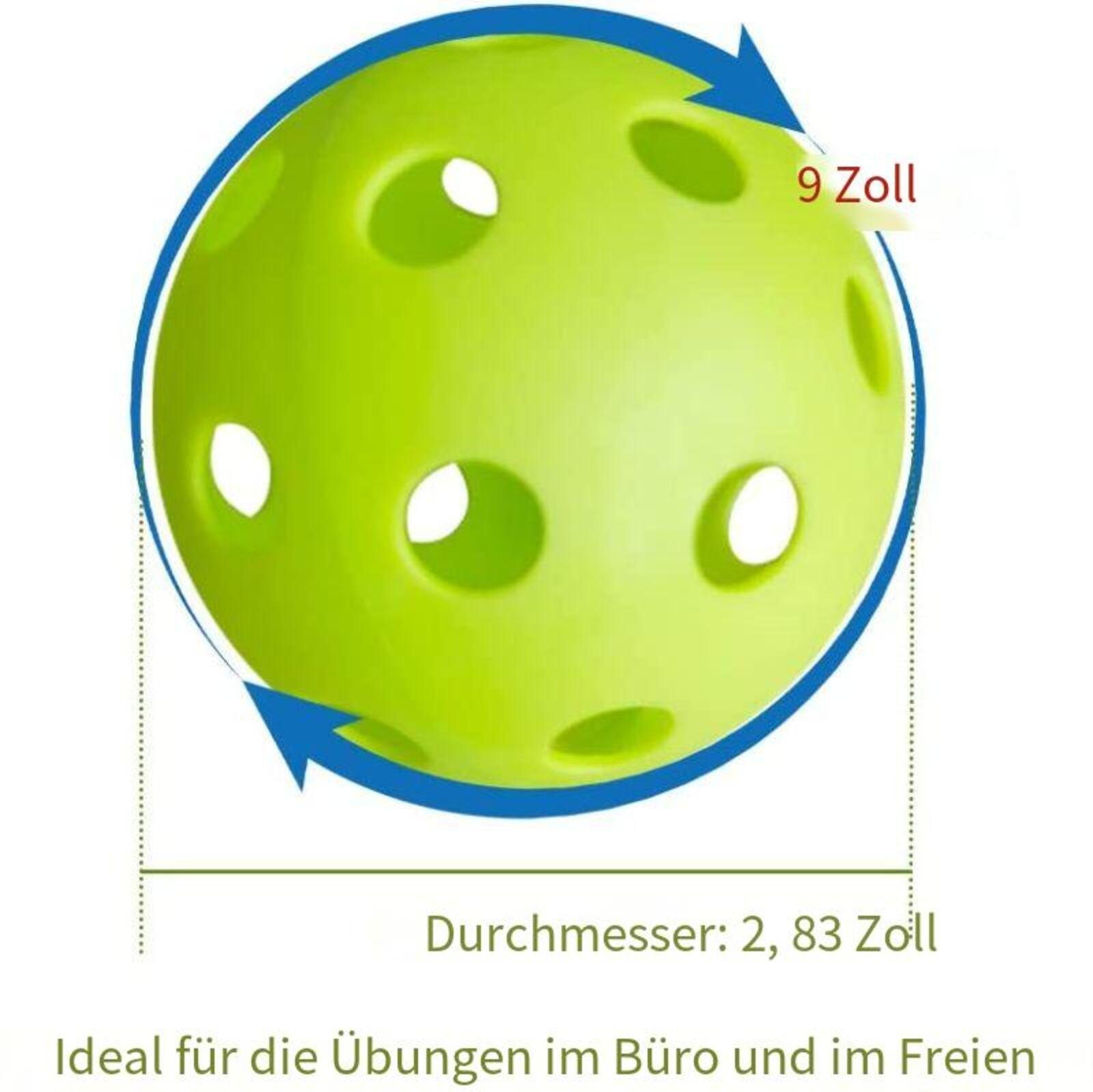 Devenirriche Golfball 12pcs Golf Übungsbälle,Hohle Luftstrom üBungsgolfbäLle,Übung Golfball