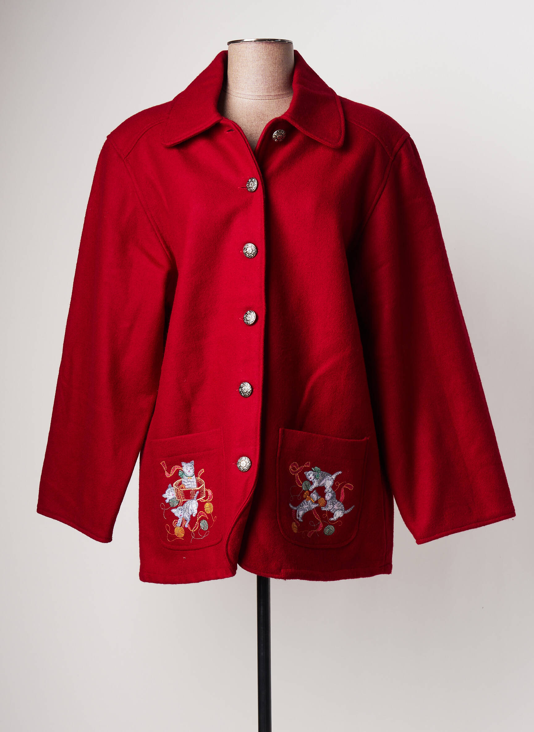 Jac Jac Manteaux Courts Femme couleur rouge