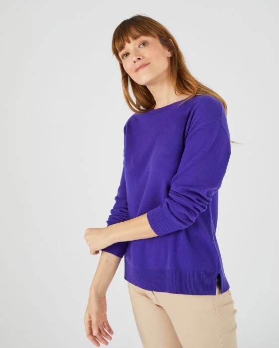 Pull col rond en pur cachemire