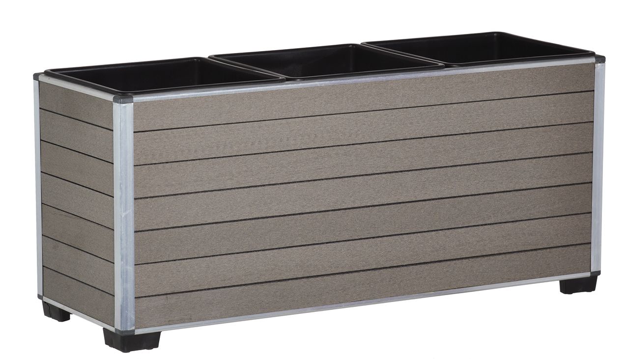 Weles Pflanzgefäß WPC, 79 x 27 x 35,5 cm, grau