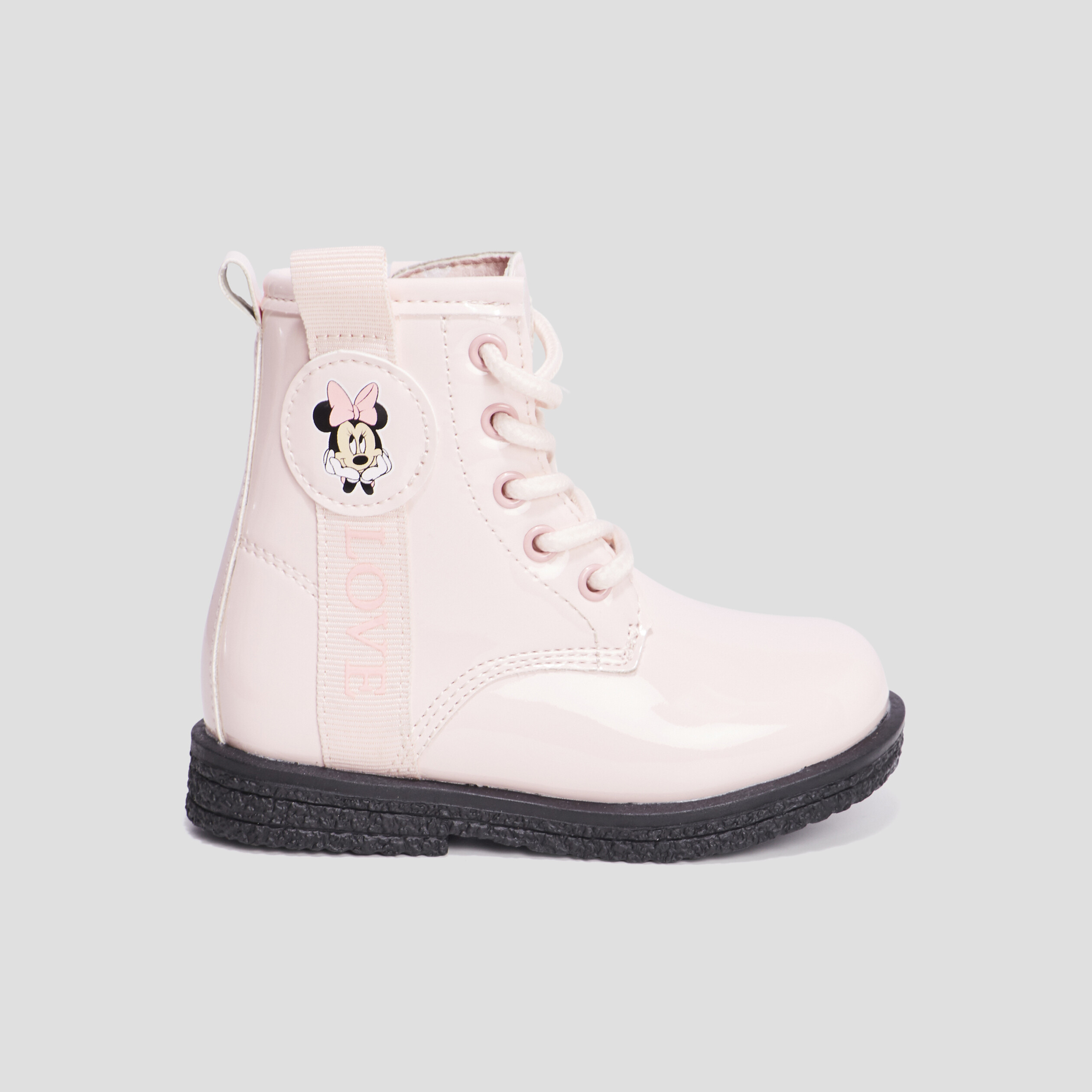 Bottines vernies zippées Minnie rose bébé fille | La Halle