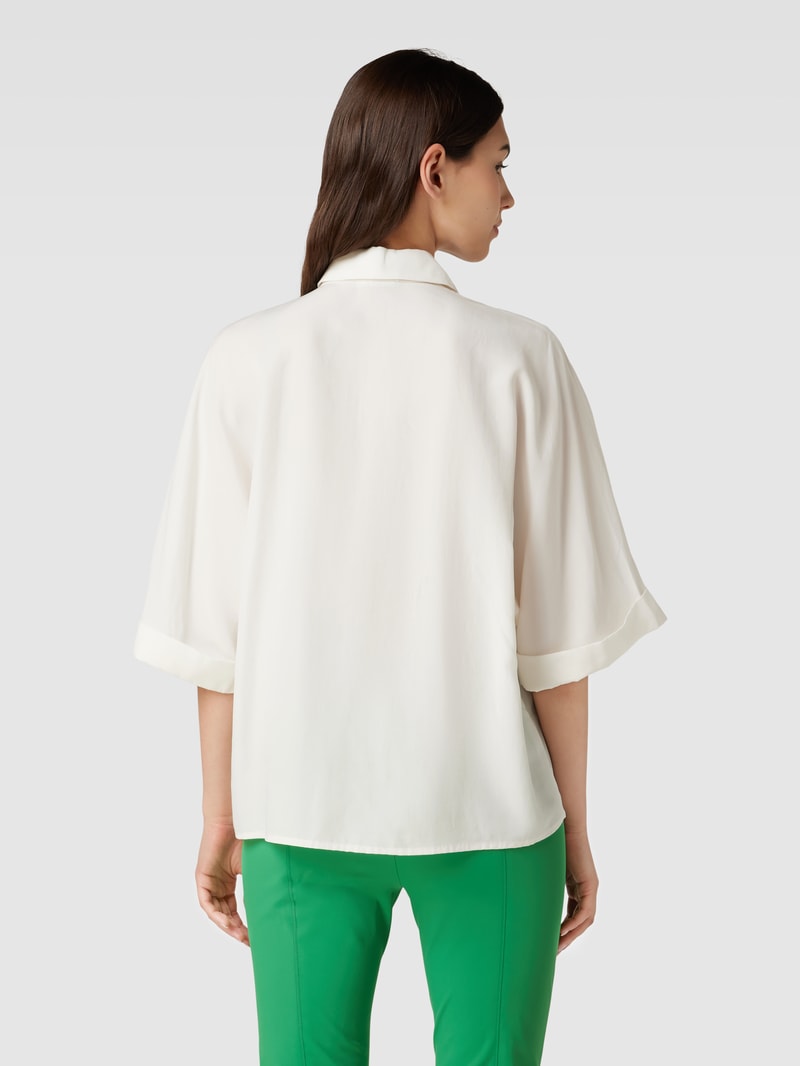 Bluse mit kurzen Raglanärmeln in ecru