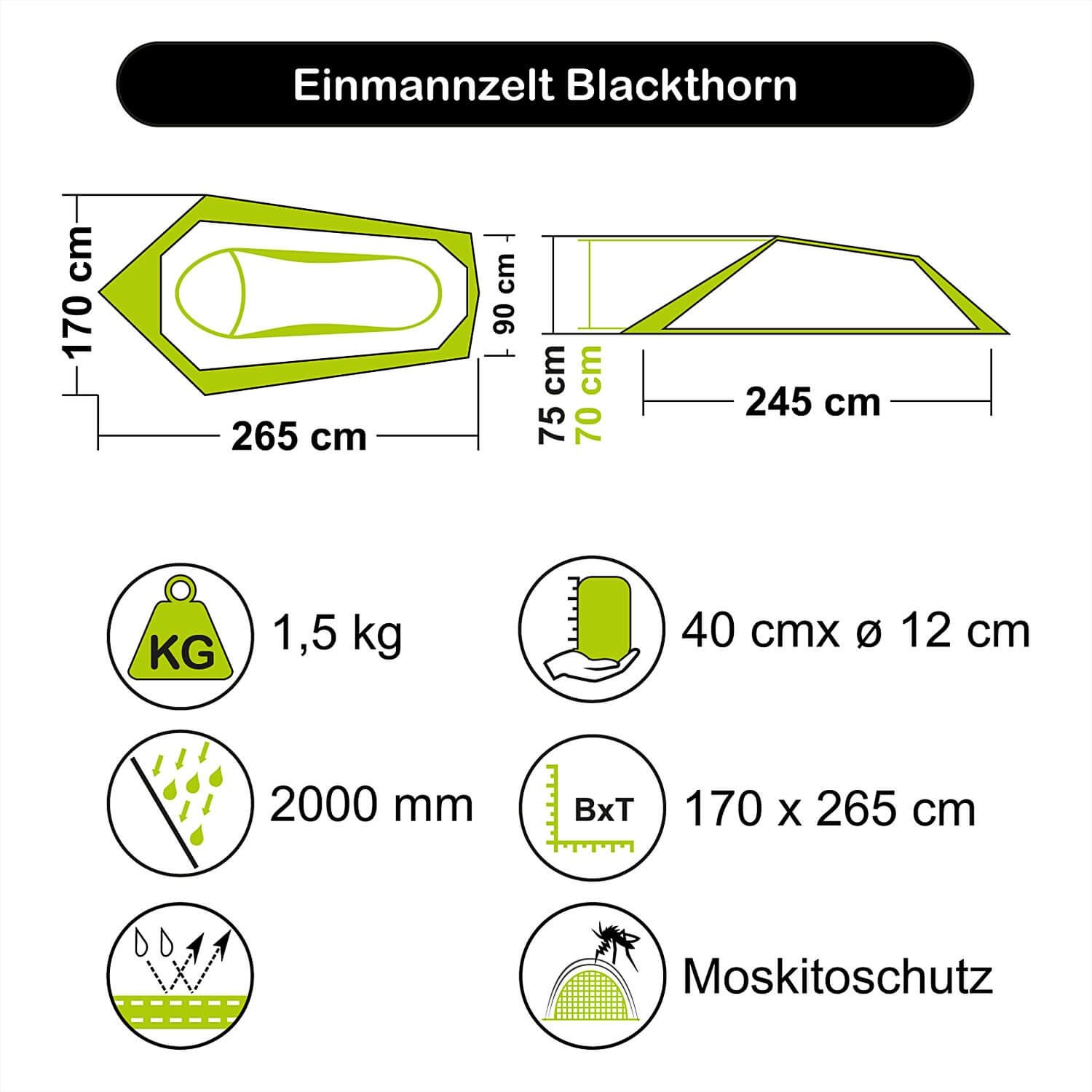 Einmannzelt Blackthorn 1