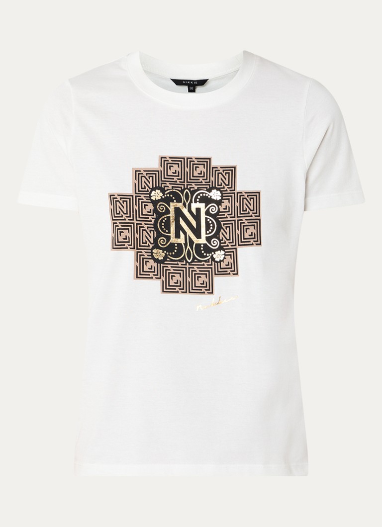 NIKKIE N Monogram T-shirt with logo print