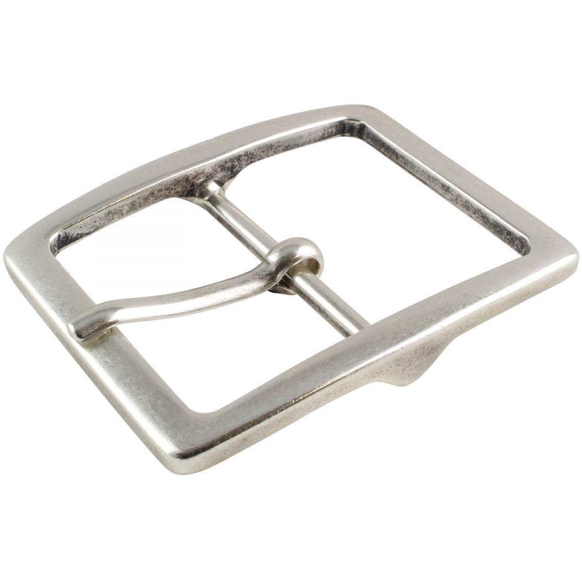 BELTINGER Gürtelschnalle Doppel-4,5 cm - Gürtelschließe 45mm - Dorn-Schließe - Für Gürtel bis