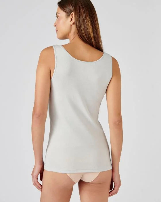 Débardeur Essential côte 1x1, application florale