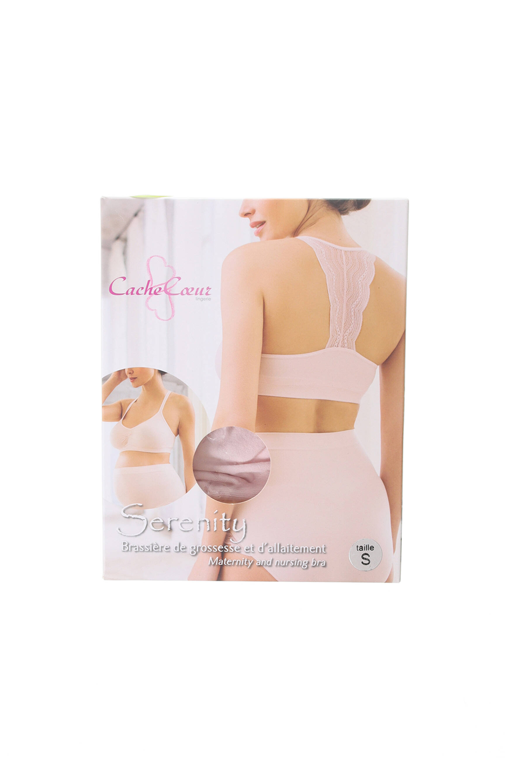 Cache Coeur Lingerie Maternite Femme couleur rose