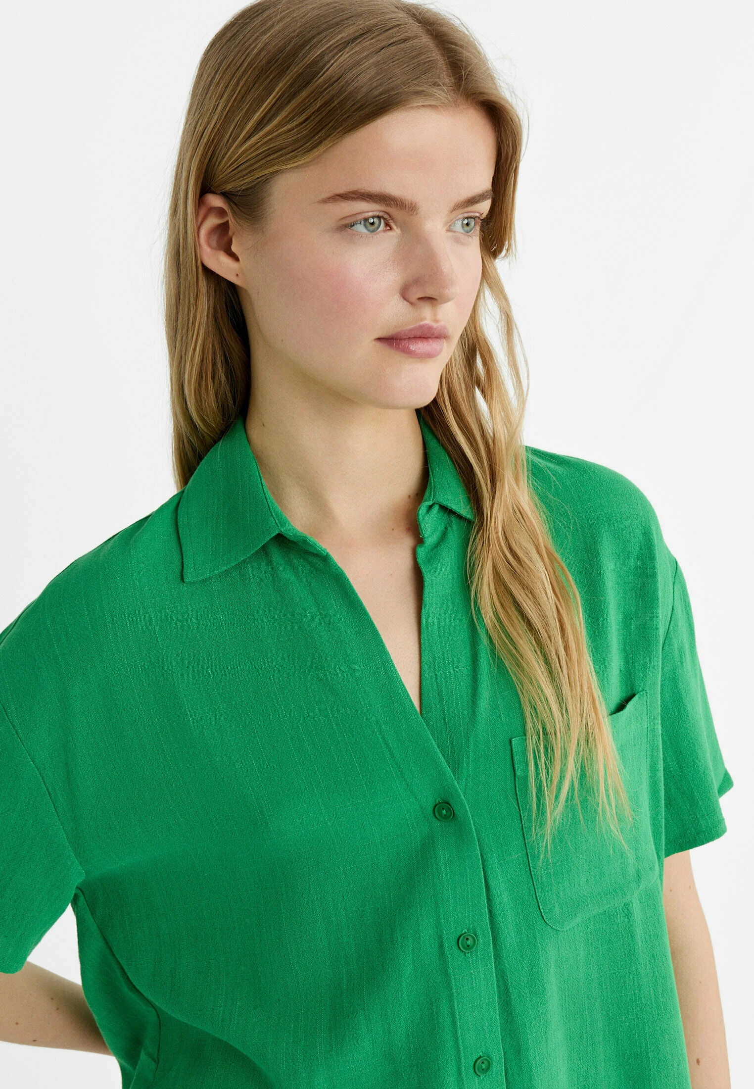 Camisa Stradivarius de manga corta