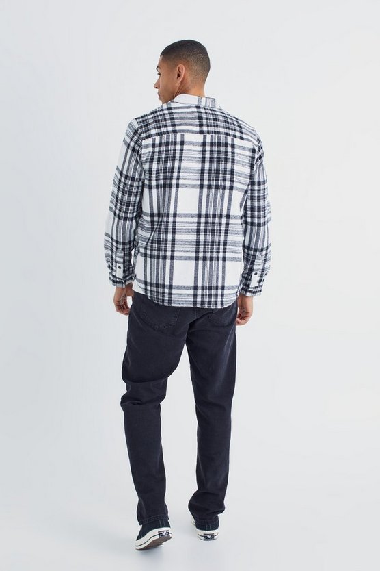 Long Sleeve Check Zip Overshirt
