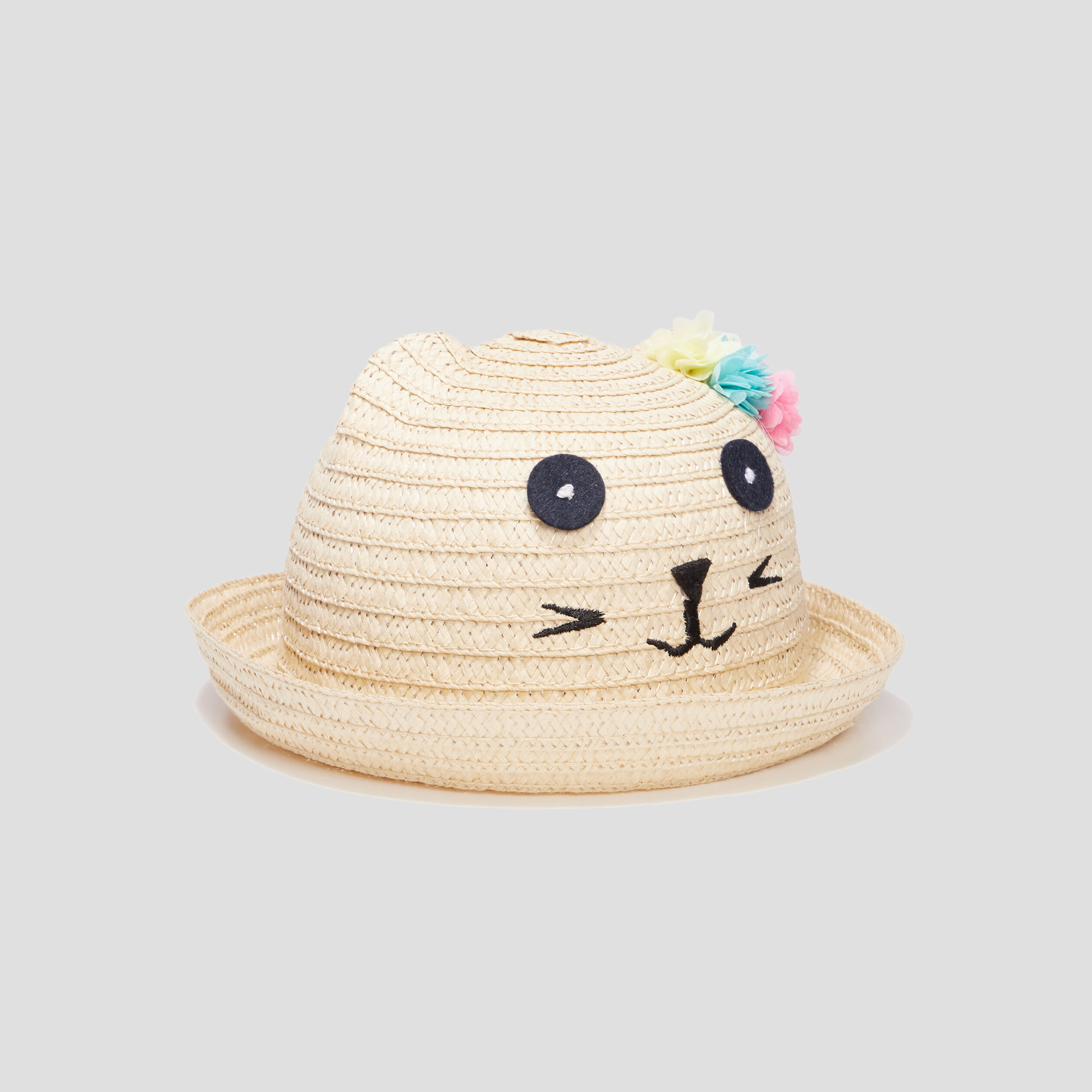 Chapeau tressé beige fille | La Halle