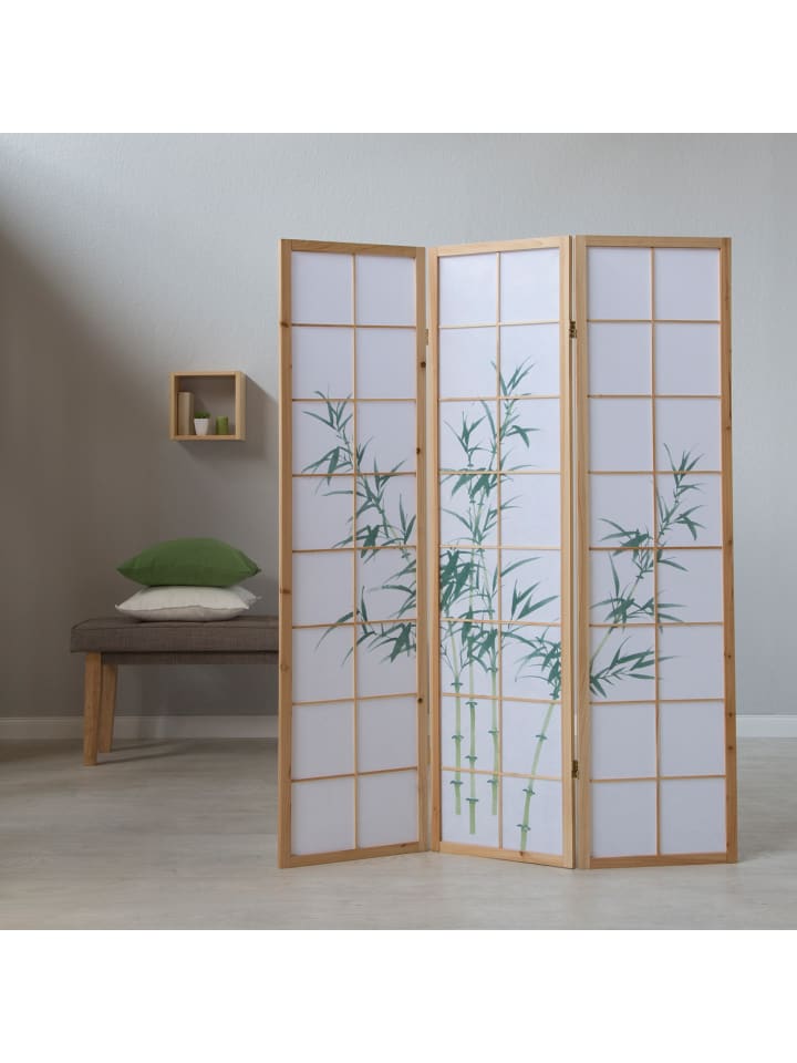 Homestyle4u 4-tlg. Paravent in Braun 132x175 günstig kaufen onesize