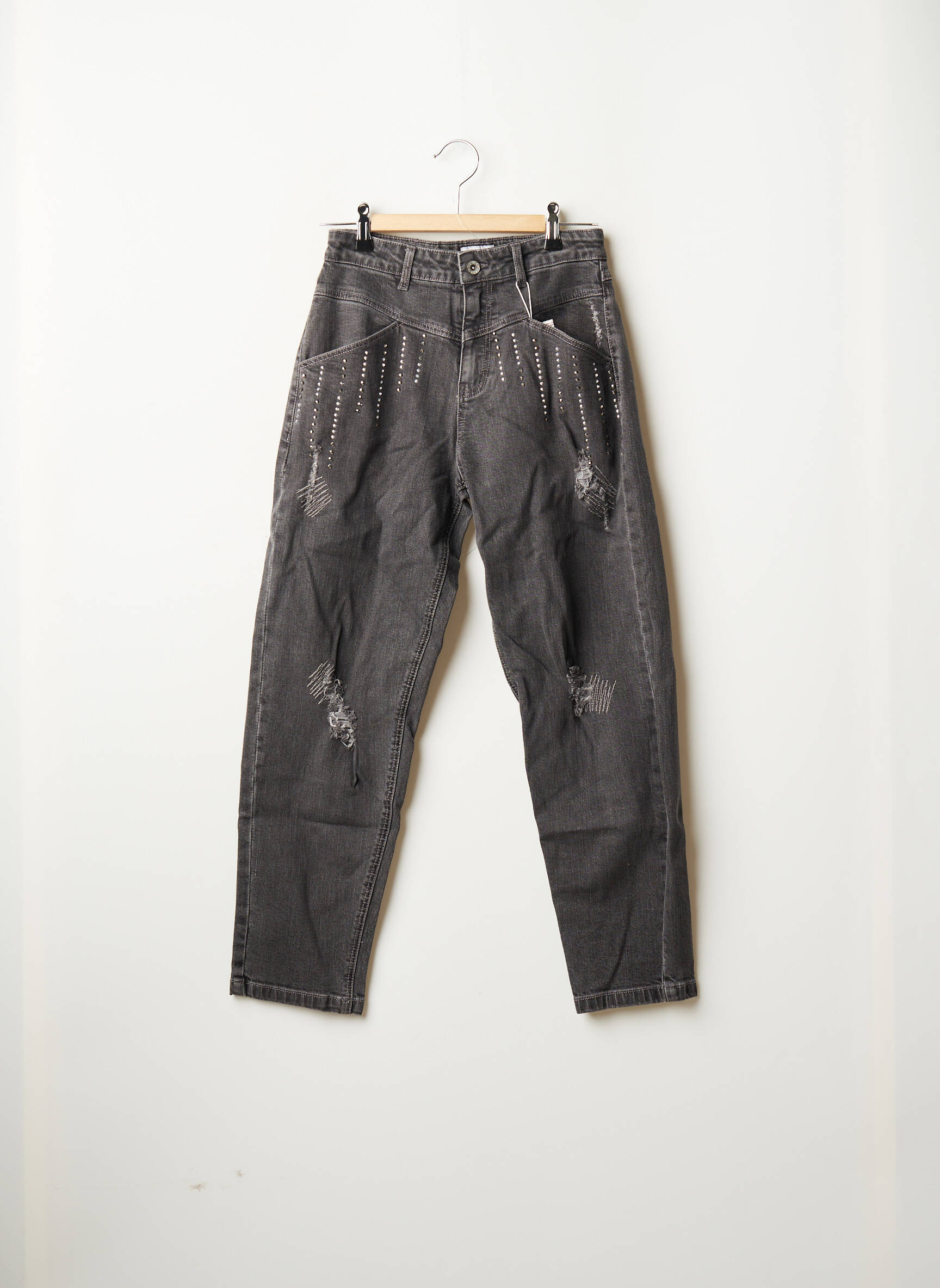 Mayoral Jean Mom Fille couleur gris