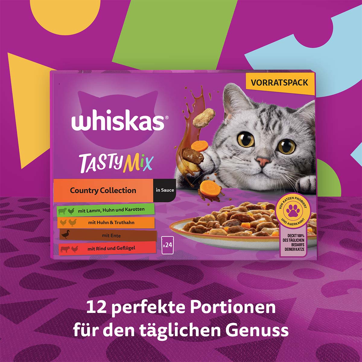 Whiskas Tasty Mix Multipack Country Collection in Sauce 12x85g