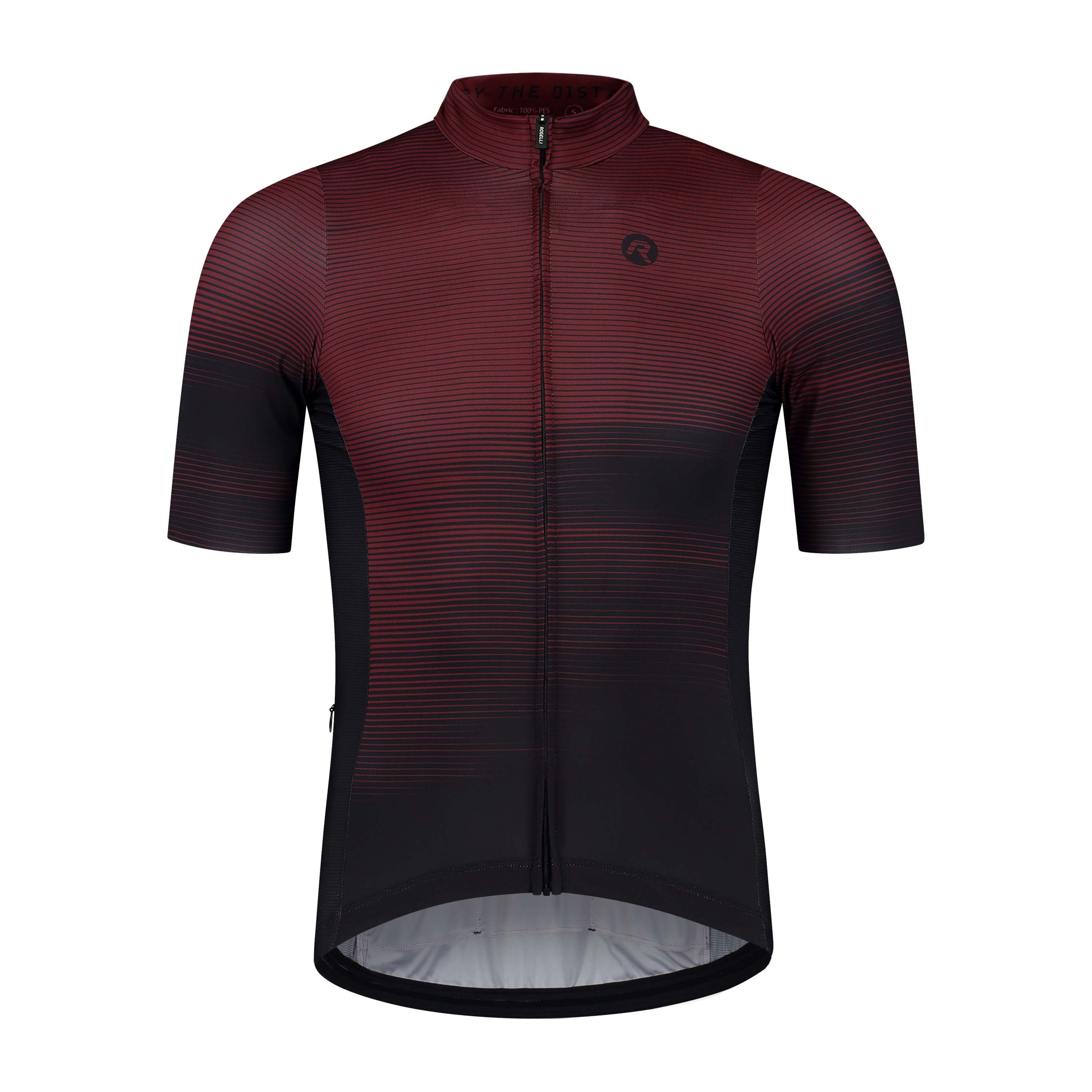 Rogelli Glitch Schwarz/Bordeaux Herren Radtrikot Kurzarm