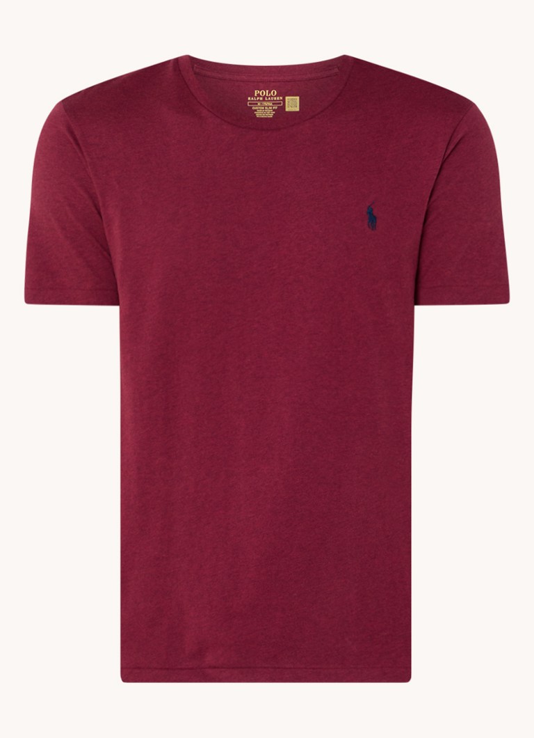 Ralph Lauren  Custom slim fit T-shirt met logoborduring