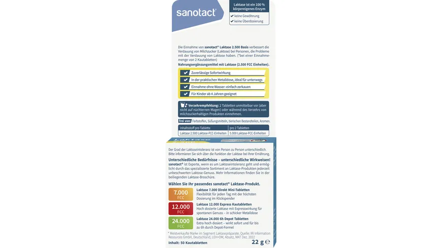 sanotact Basis Laktase 2.500