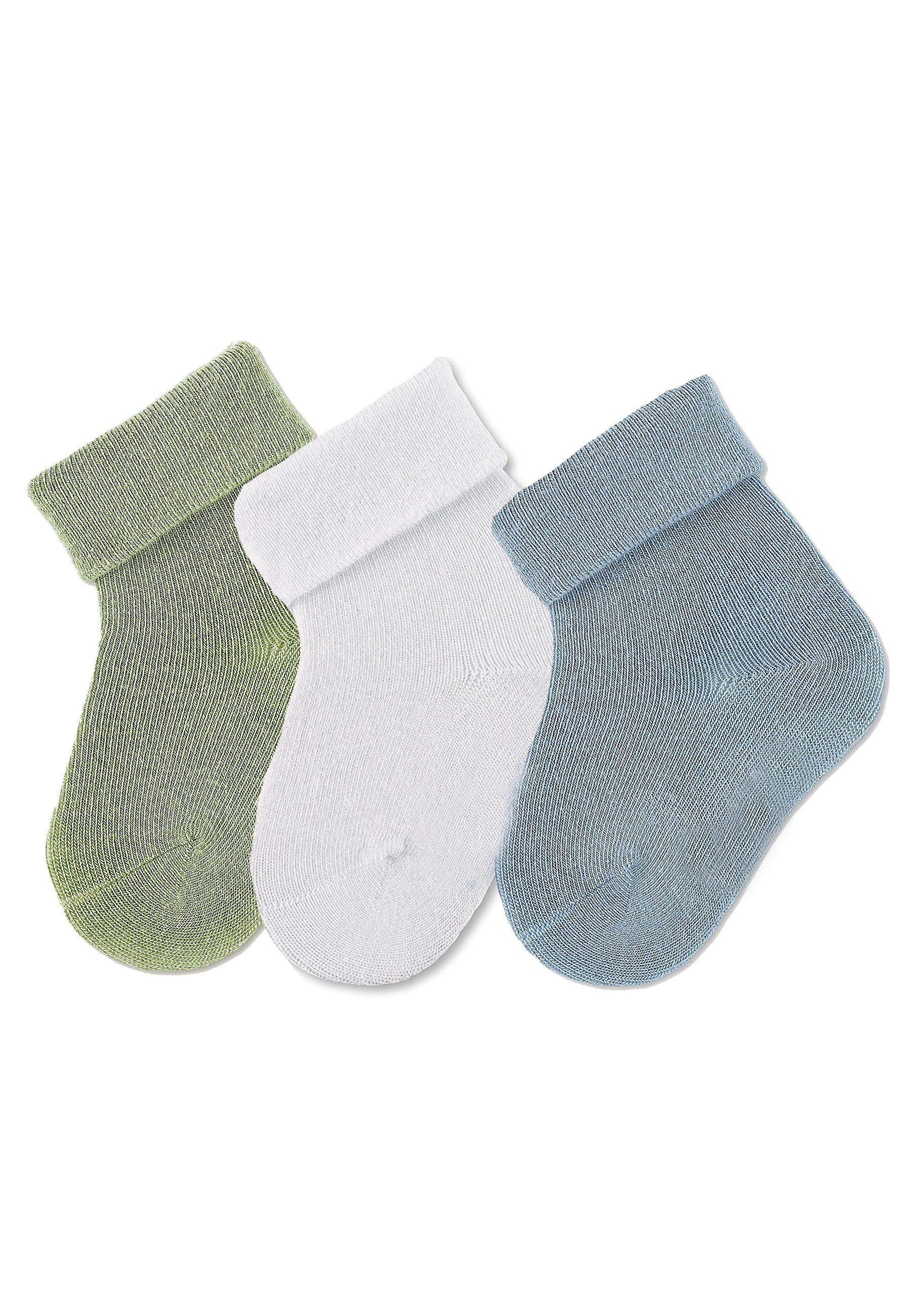 Erstlingssöckchen in Unifarben, 3er Pack