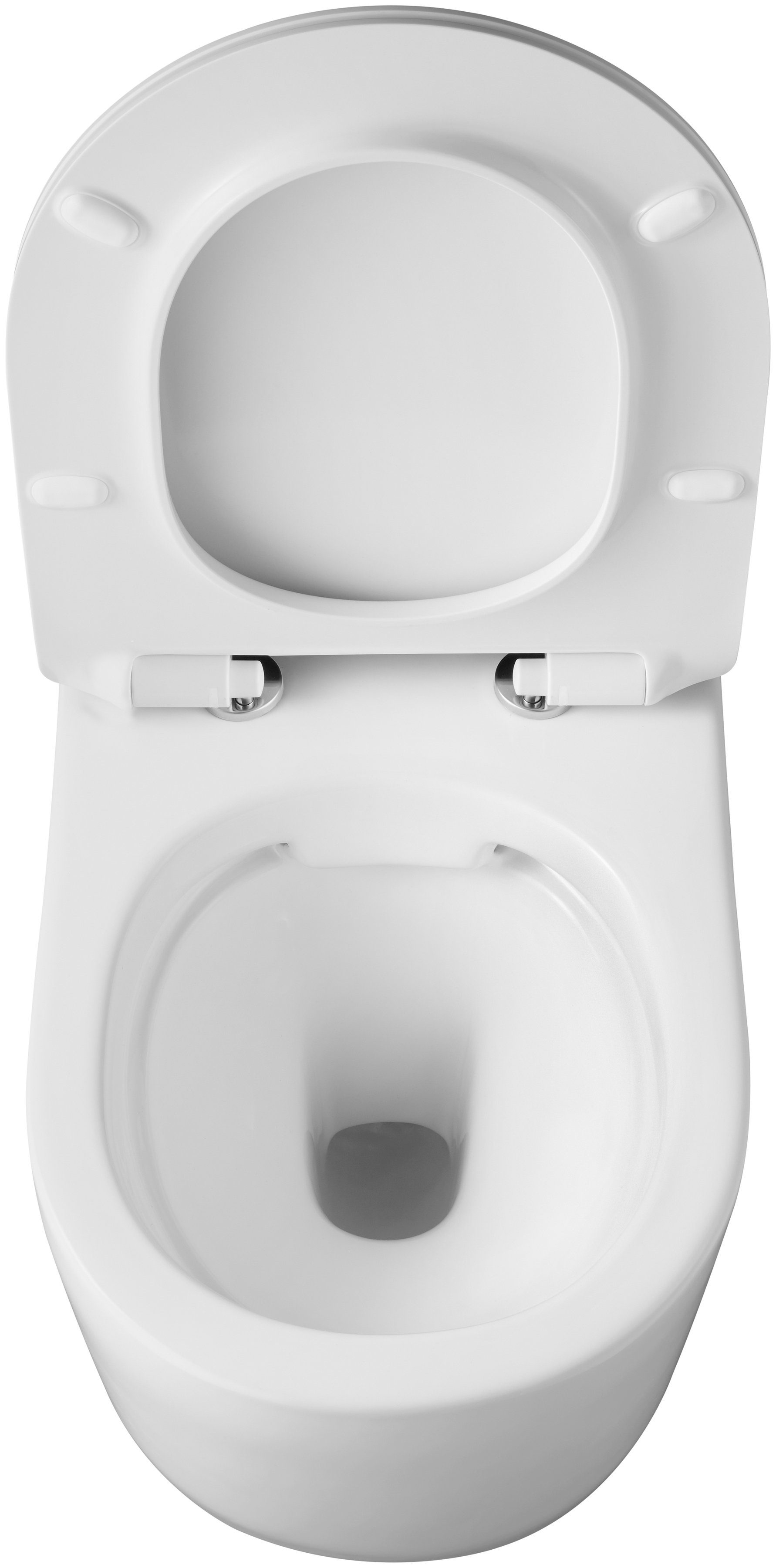 welltime Tiefspül-WC Trento, wandhängend, Abgang waagerecht, spülrandlos, aus Sanitärkeramik, inkl. WC-Sitz mit Absenkautomatik