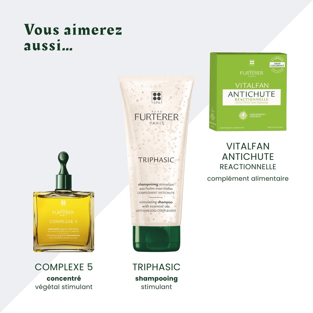 Furterer René Furterer Triphasic Traitement antic hute réactionnelle- 12 amp x 5 mL Soin sans rincage