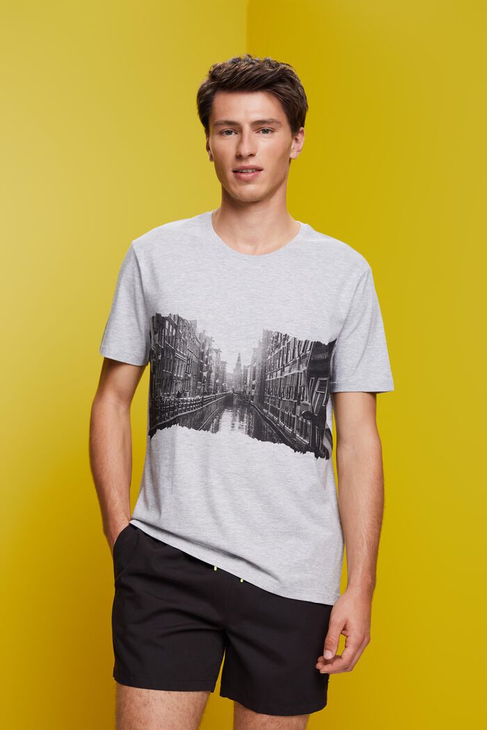 Bedrucktes T-Shirt aus Slub-Jersey