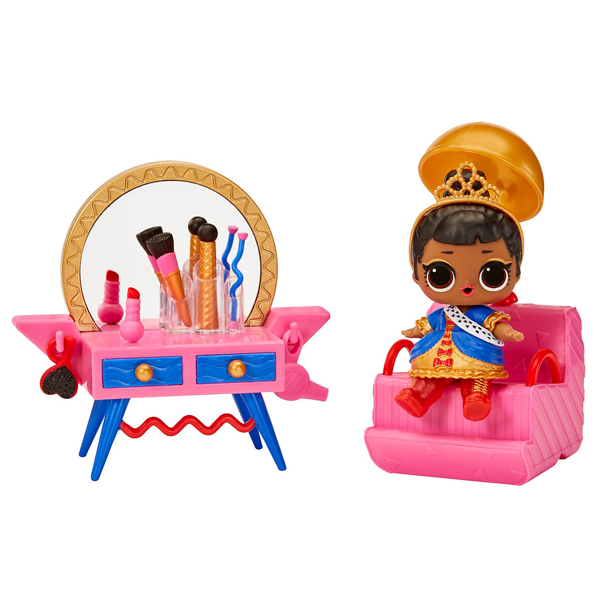 L.O.L. Furniture Playset with Doll - Her Majesty + Beauty Booth