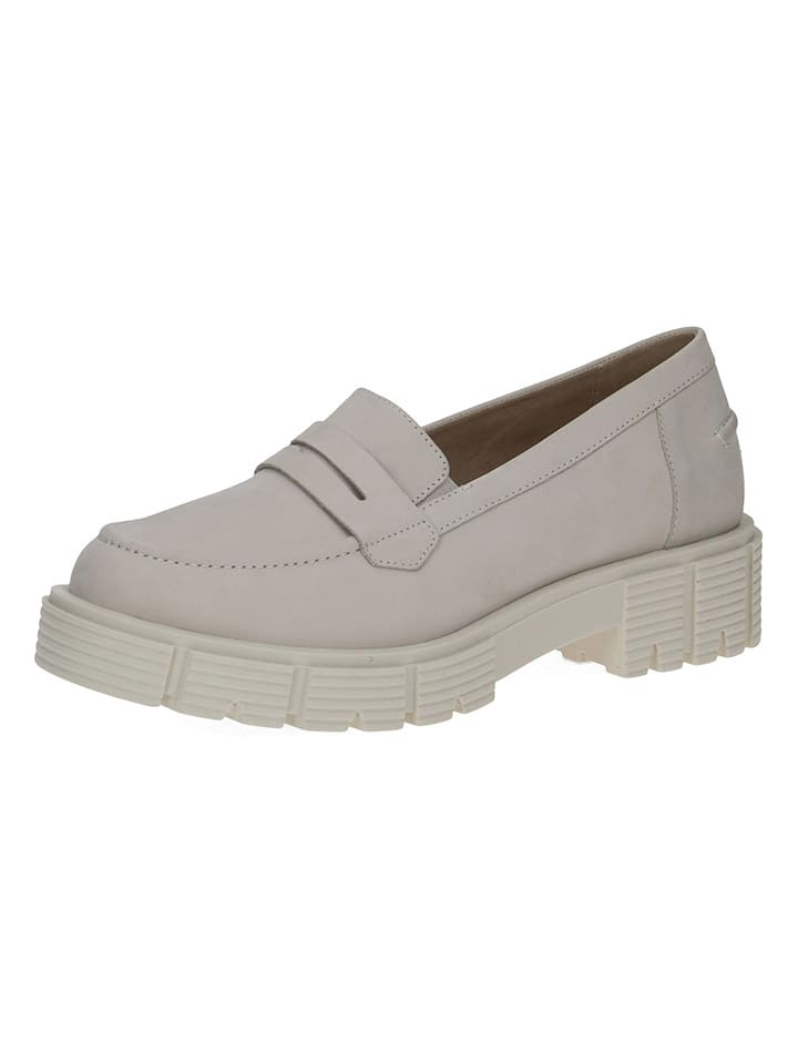 Caprice Leder-Slipper in Grau günstig kaufen