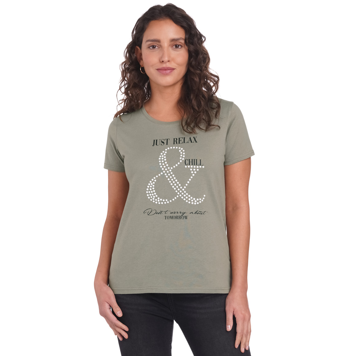 Damen T-Shirt mit Message-Print