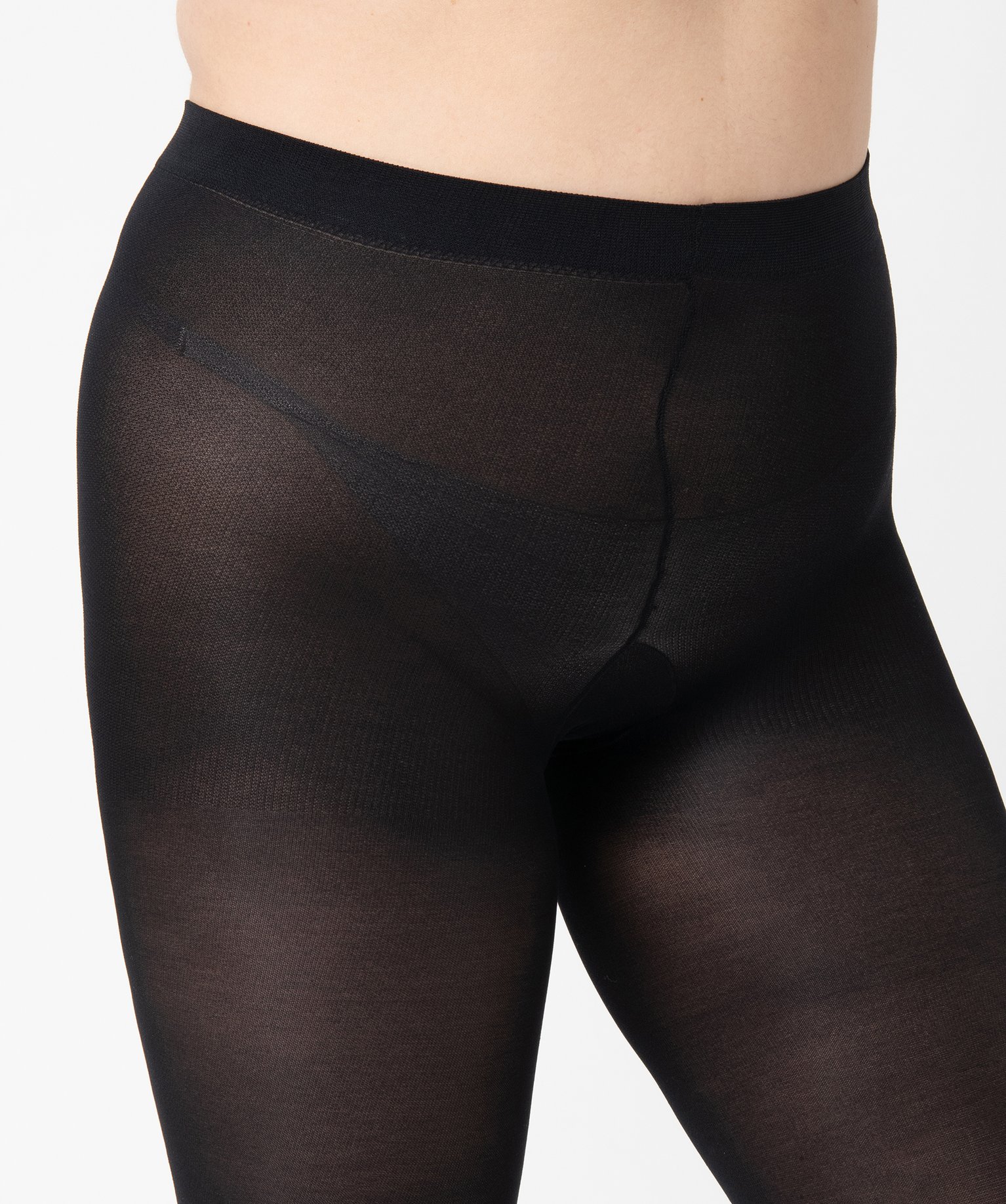 Collant femme grande taille opaque 80D noir | GEMO