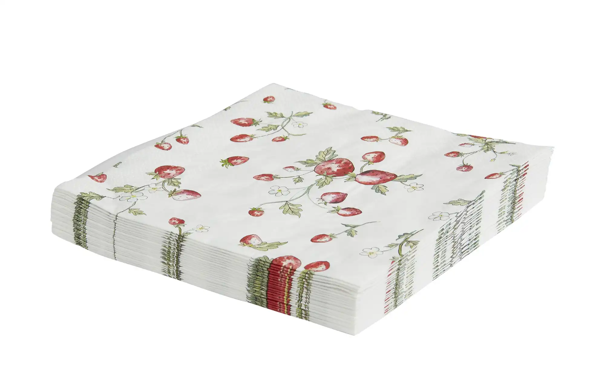 HOME STORY Serviette Erdbeere, 20er Pack, sortiert
