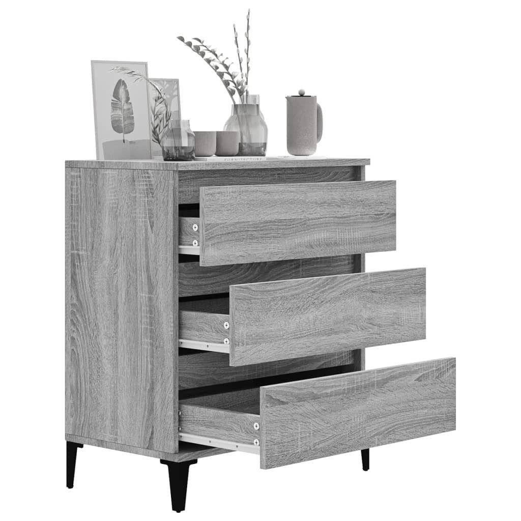 vidaXL Sideboard Sideboard Grau Sonoma 60x35x70 cm Holzwerkstoff (1 St)