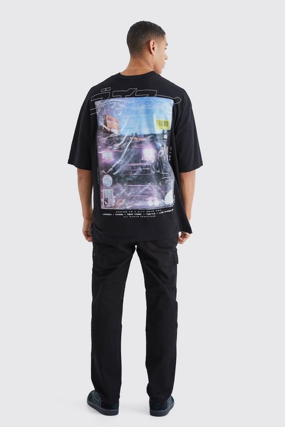 Cargo-Hose mit geradem Bein und Pullover mit Logo-Reißverschluss