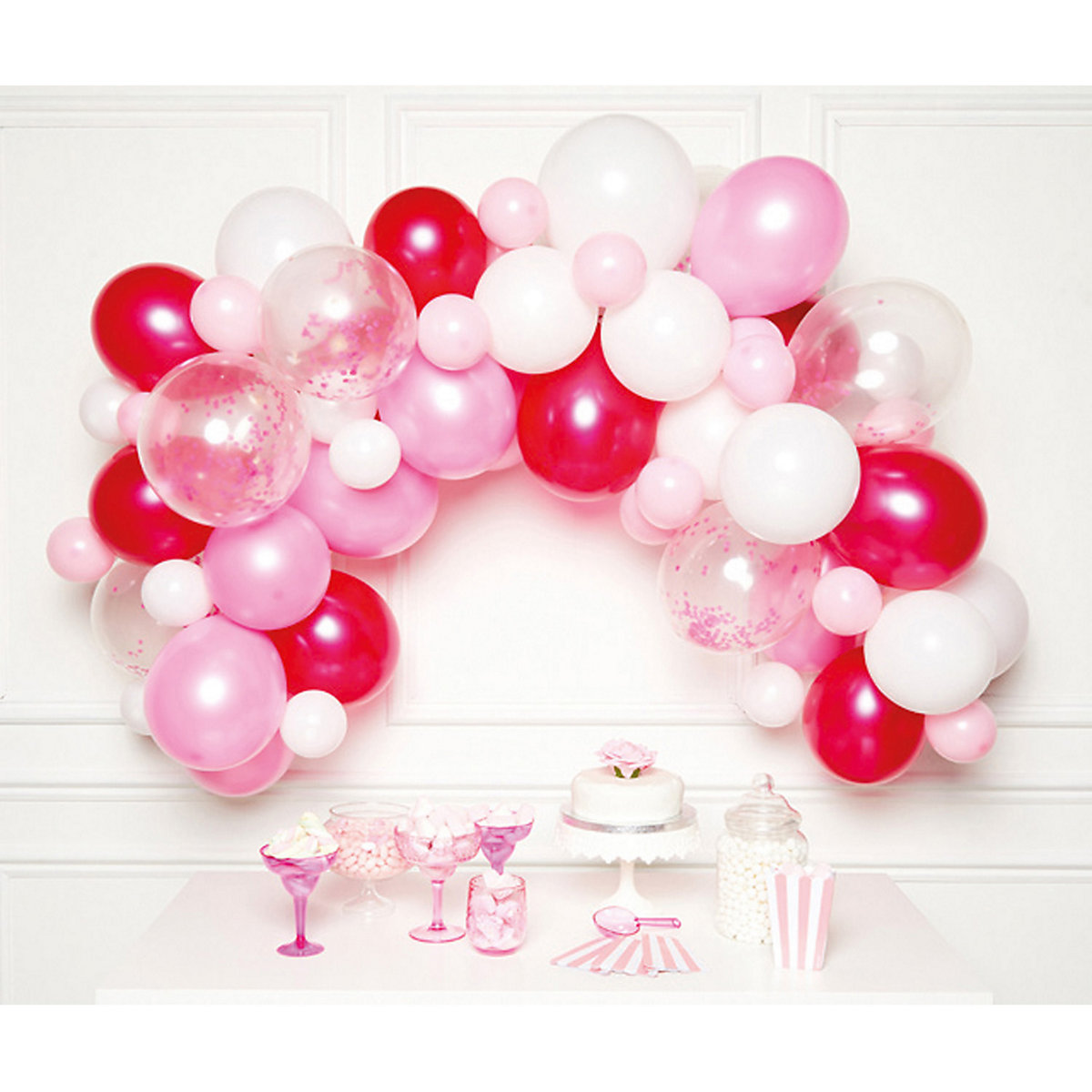 DIY Ballongirlande Pink, 70 Ballons