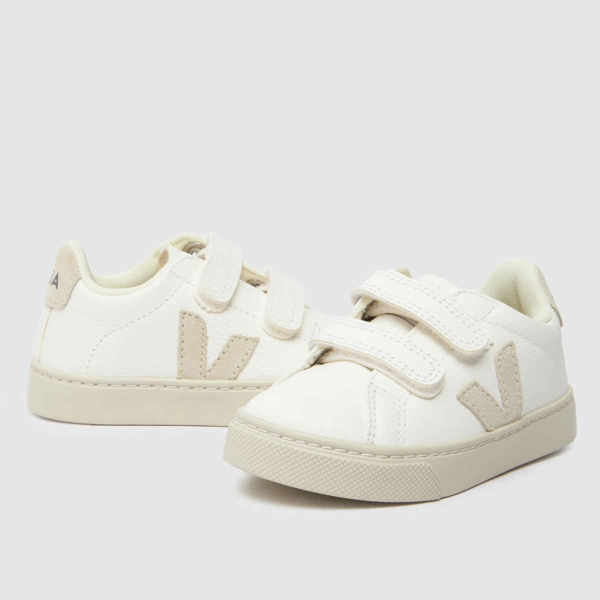 VEJA vita & beige esplar Småbarnsskor