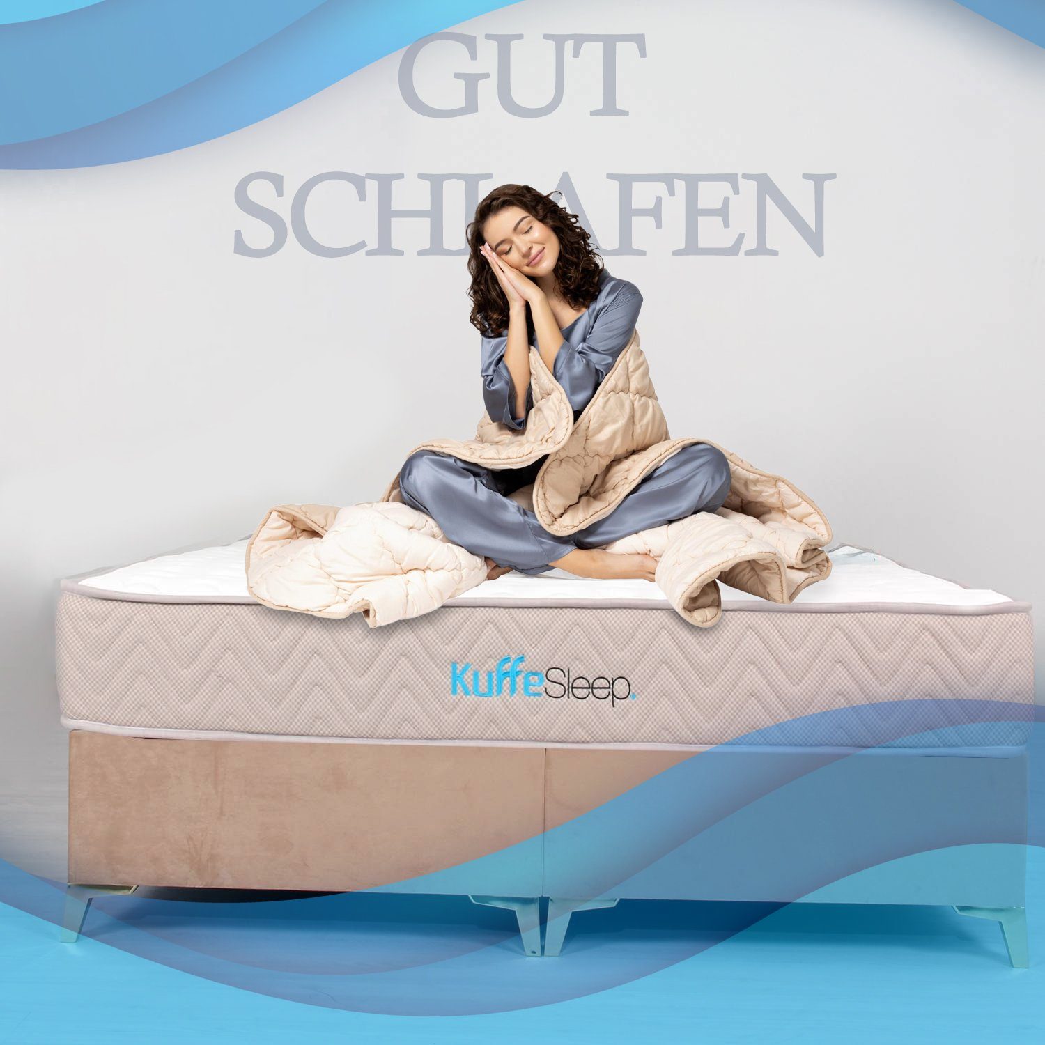 Federkernmatratze Taschenfederkernmatratze Comfy Sleep+  23 cm hoch, Wendematratze,H3, KuffeSleep