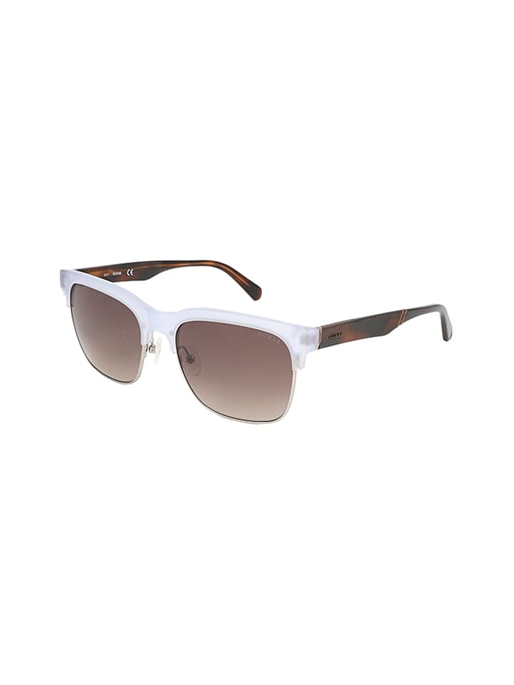 Guess Herren-Sonnenbrille in Weiß/ Braun günstig kaufen 58