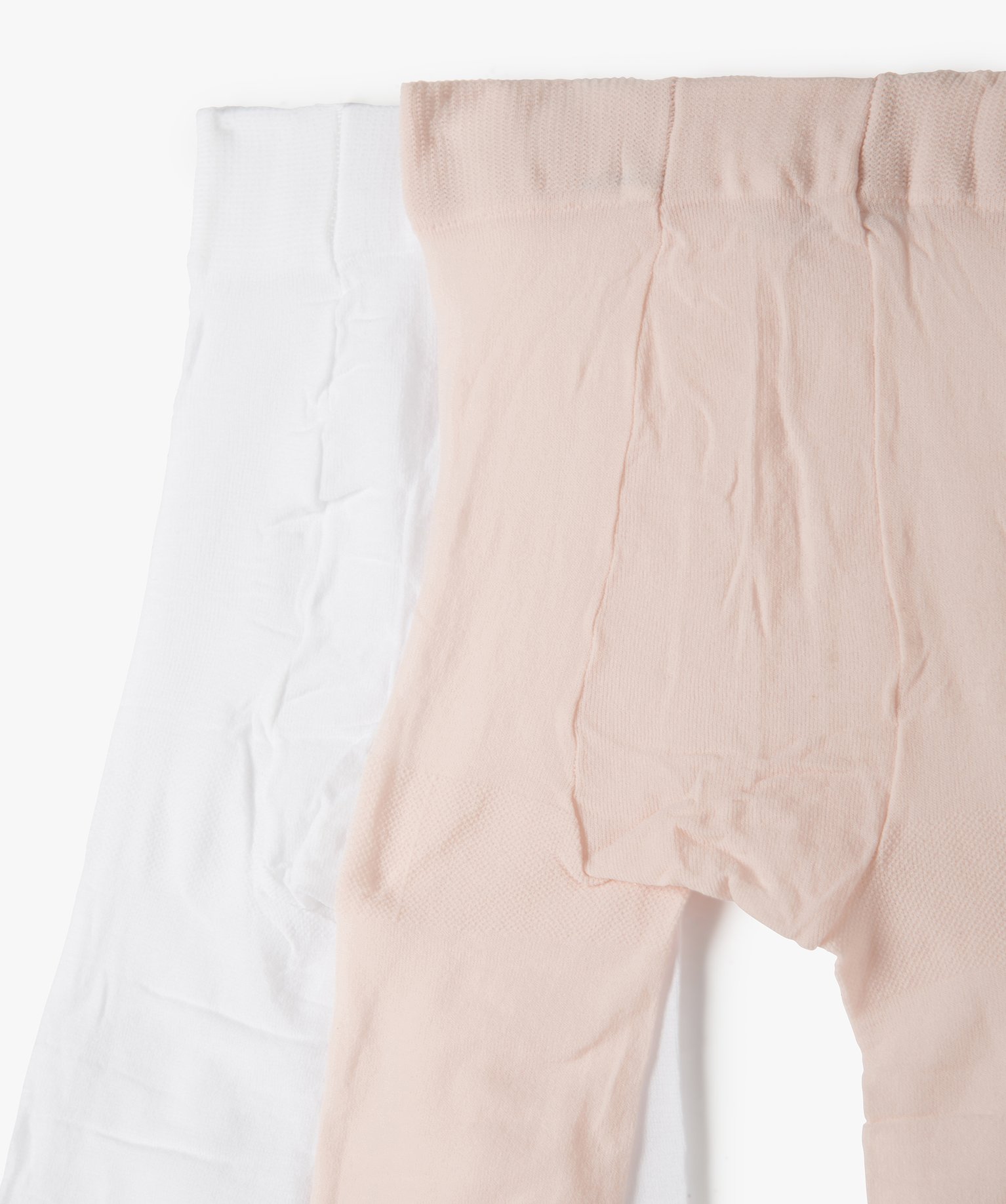 Collants bébé fille semi-opaque (lot de 2) blanc | GEMO
