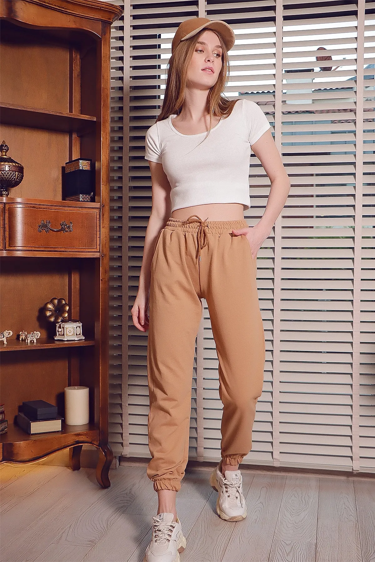 Trend Alaçatı Stili  Jogginghose - Beige - Jogger