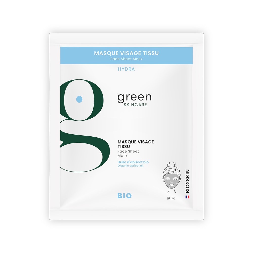 Green Skincare Masque visage tissu bio HYDRA Masque visage tissus bio HYDRA