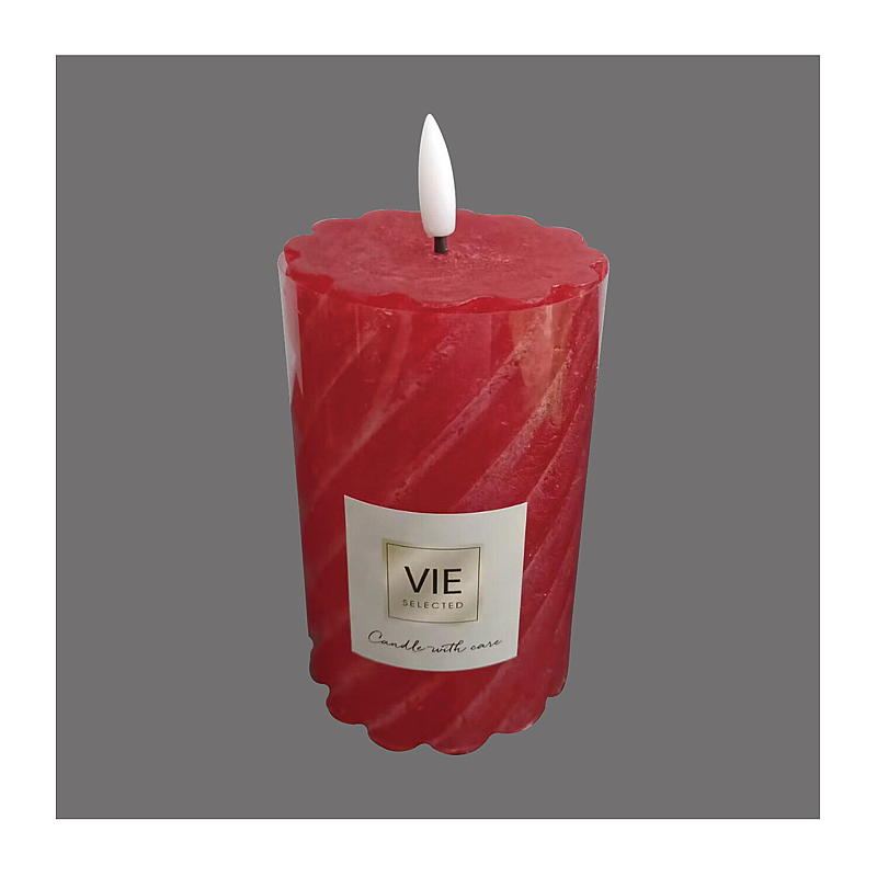Vie Selected Kubbelys 12 cm ø 7,6 cm LED timer spiral rød