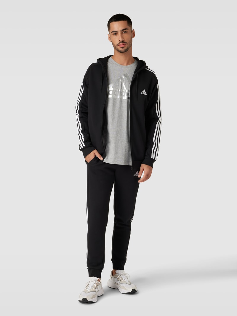 Sweatjacke mit Kapuze in schwarz