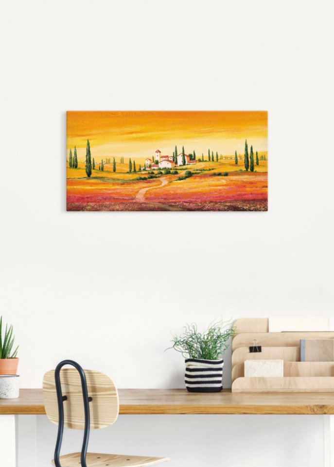 Leinwandbild mit toskanischer Landschaft