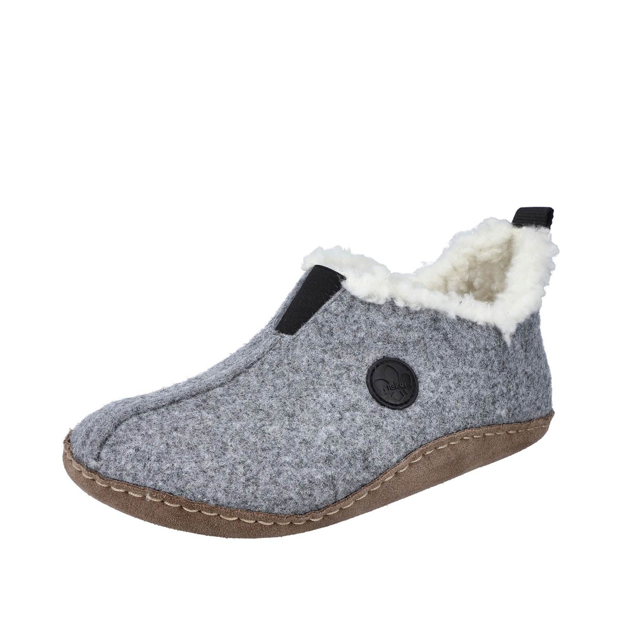 RIEKER Sportliche Slipper grau