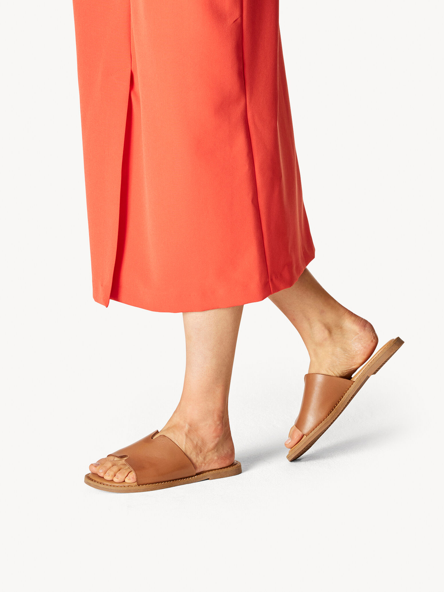Mule en cuir - marron