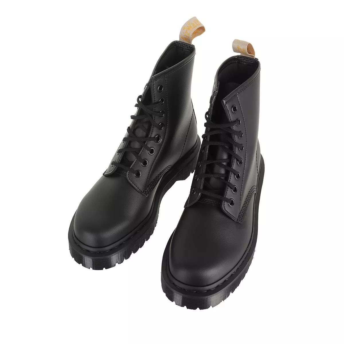 DR. MARTENS Stiefeletten schwarz 8 loch plateau