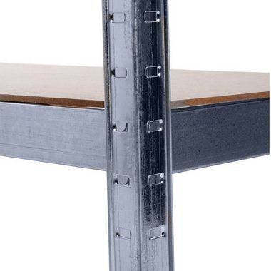Grafner Schwerlastregal Lagerregal 180x90x40 cm mit 5 Böden max. 875 kg Metall verzinkt, Stck, Kellerregal Steckregal Werkstattregal TÜV / GS geprüft