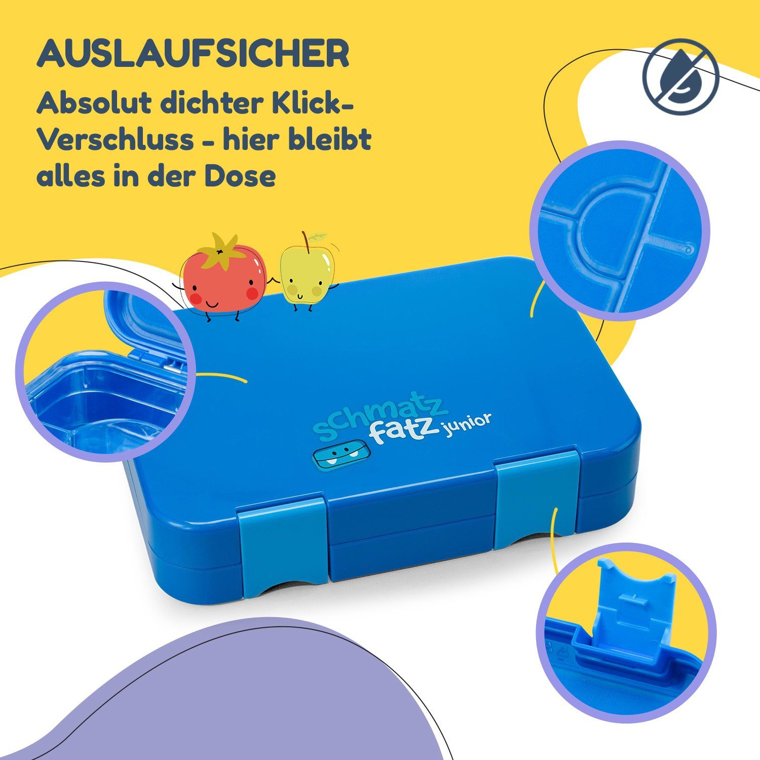 Klarstein Frischhaltedose schmatzfatz junior Lunchbox, Kunststoff