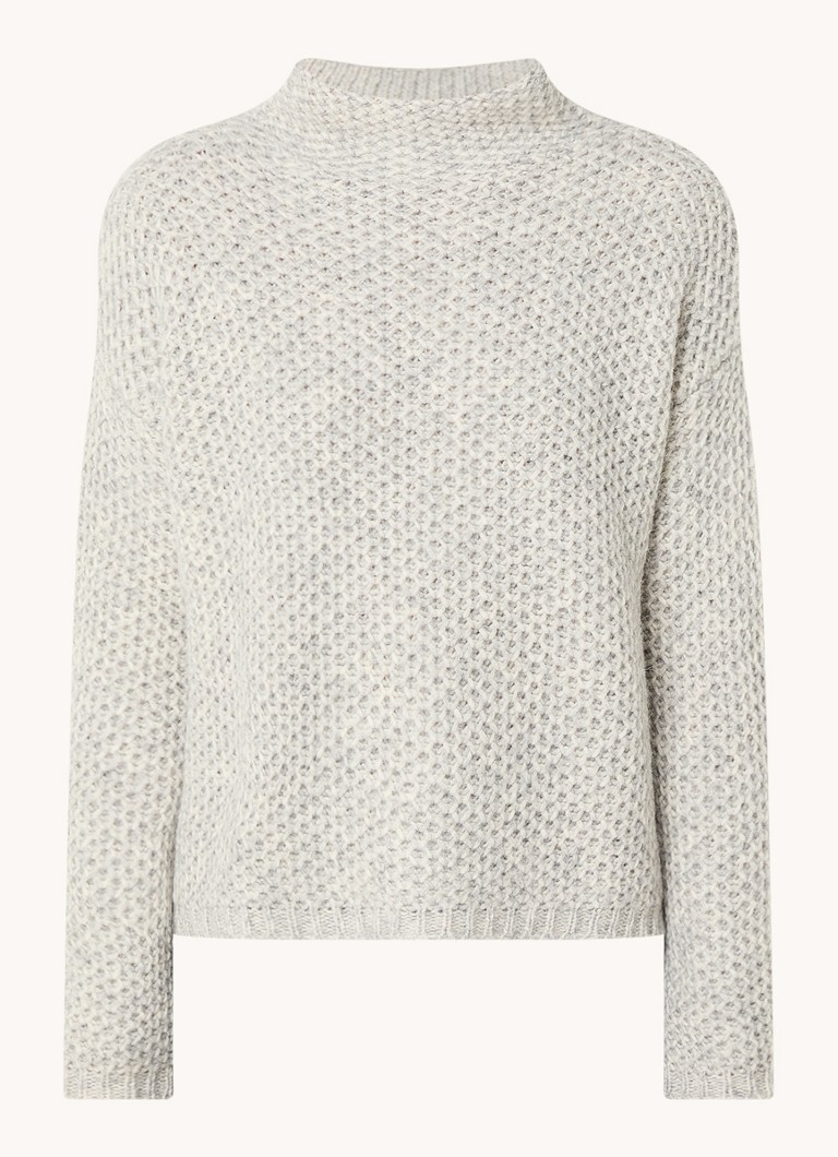 Pulover HUGO BOSS Safineynny dintr-un amestec de lână alpaca tricotată gros.